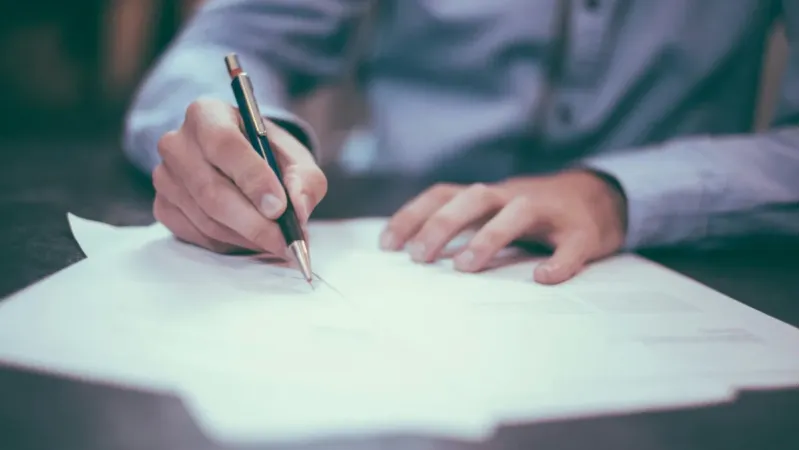 A tax professional working on business tax.