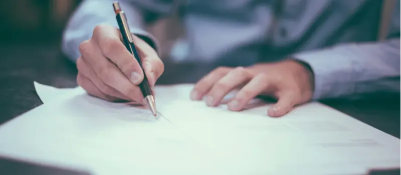 A tax professional working on business tax.